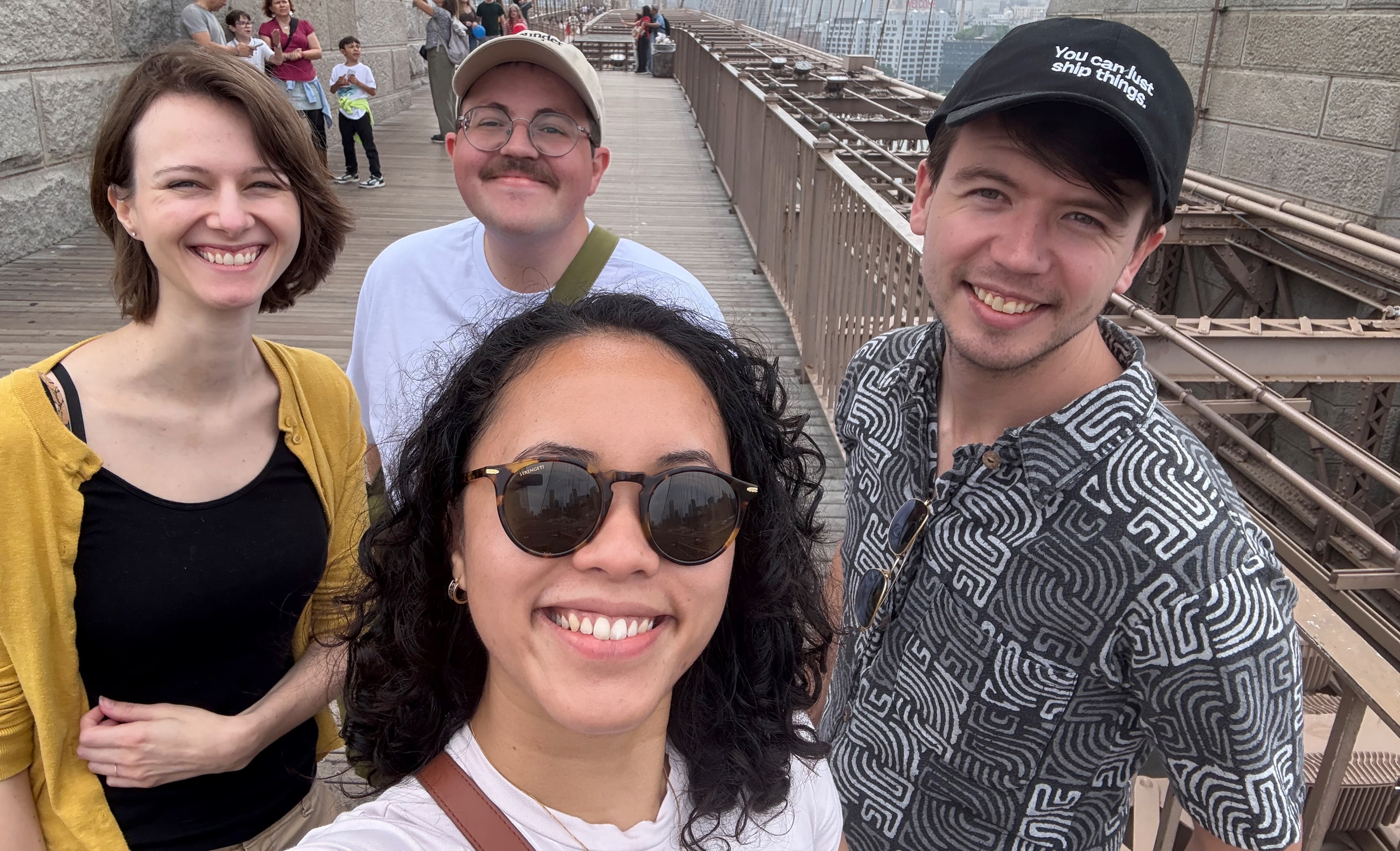 Friends on the Brooklyn Bridge